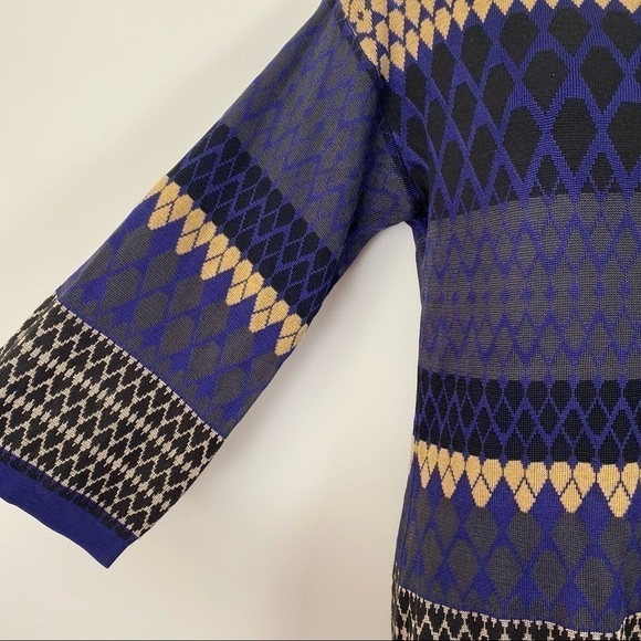 LAUNDRY by SHELLI SEGAL Multicolor Abstract Knit Dress Size Small Lined Cocktail - Picture 4 of 9